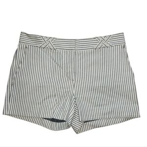 Tory Burch Gray Striped High Waist Shorts